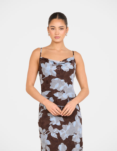 Marti  Cowl Neck Maxi Dress